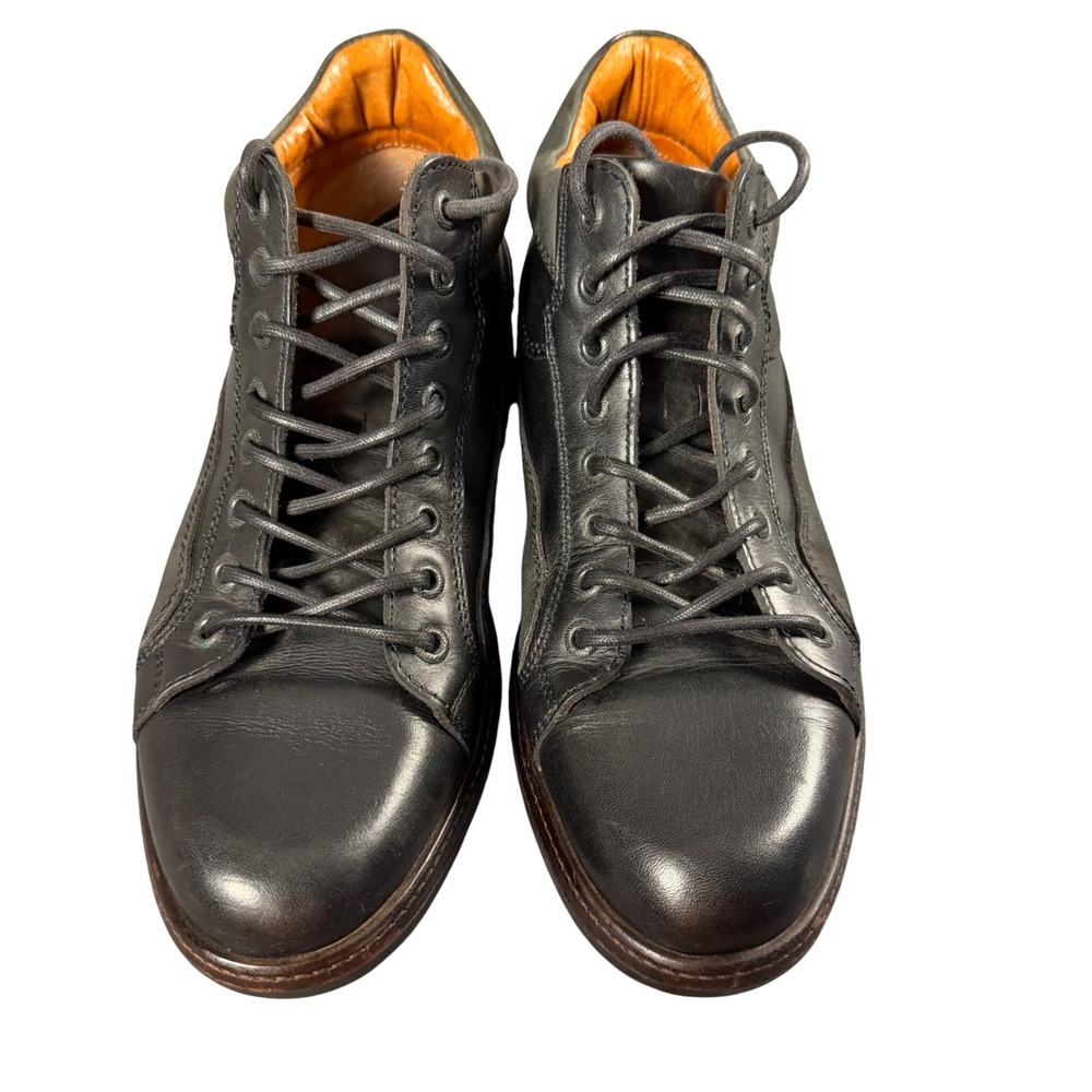 Johnston & Murphy Mens Black Leather Cap Toe Chukka Boots 8.5 M Made in Portugal